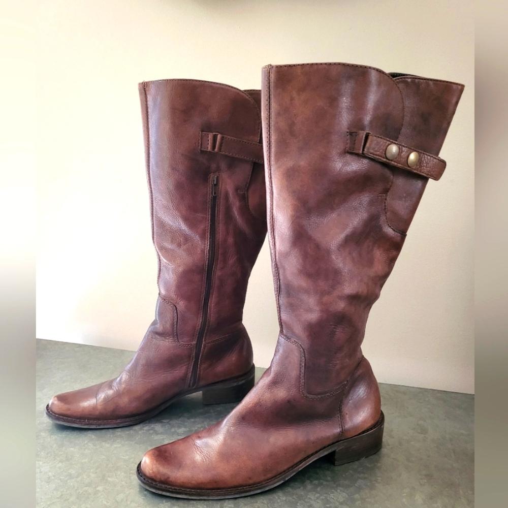 Matisse Brown Leather Tall Boots